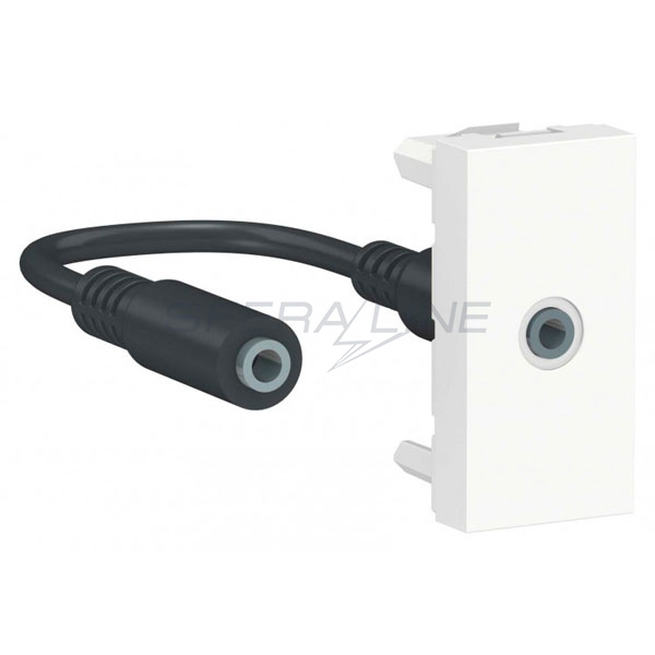 Розетка Minijack, 1 модуль, білий, Unica New, Schneider Electric